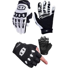 Seibertron Dirtpaw Adult White L and Dirtclaw Adult Black L Gloves
