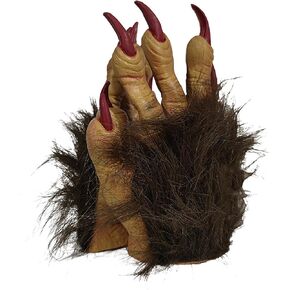 Halloween Werewolf Gloves with Claws Red Nails Horror Latex Wolf Gloves Halloween Costume Party Cosplay Props