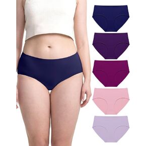 Neione No Show Women's Cotton Underwear Seamless Hipster Panties with No Panty Lines