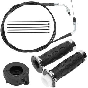 YOXUFA 7/8 Twist Grip 78" Throttle Cable Kit for GY6 50 80 125 150cc QMB139 157QMJ TaoTao Lancer VIP Future Champion Wolf RX50 IceBear Dongfang Jonway Roketa Scooter Moped Mini Bike Go Kart Parts
