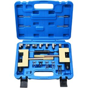 24Pcs Engine Timing Chain Removal & Installation Tool Kit, Double Camshaft Riveting Set for Mercedes Benz, Chrysler Jeep, with Case & Instructions