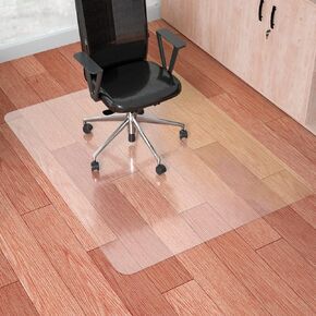 Office Chair Mat for Hardwood Floor, 60" x 46" Transparent Desk Chair Floor Mat for Hard Floors, Plastic Floor Protector Mat for Office & Home