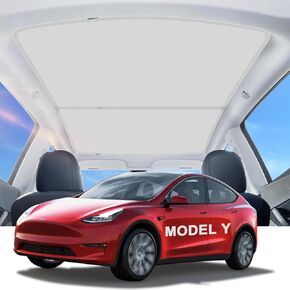 Sunshade Roof for Tesla Model Y 2020-2024 Window Insulation UV Rays Protection Sun Protection Heat Insulation Non-Sag with Storage Bag (2 Pcs) in Kuwait