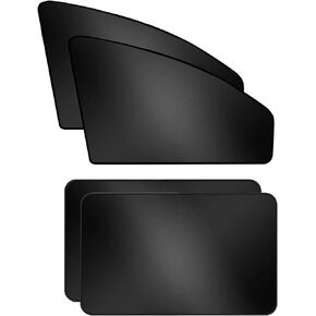ZATOOTO Car Window Shades - 4 Pack Car Window Covers 99% UV Light Block Side Window Sun Shade Magnetic Car Curtains Keeps Cooler Privacy for Breastfeeding Taking a nap Camping