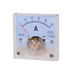 uxcell Analog Current Panel Meter DC 0-50A 91C4 Ammeter for Circuit Testing Charging Battery Ampere Tester Gauge Pack of 1