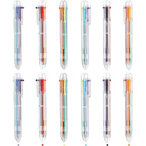 Back to School Supplies 24 PCS Ballpoint Pens for School 6-in-1 Colored Pens Ballpoint Party Favors Office Supplies Multicolor Pens Back to School Gifts for Students Son Daughter Classroom Birthday