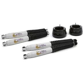 Daystar, Dodge Ram 2" Leveling Kit with front and rear shocks, fits 2005 to 2010 1500 Mega Cab, 1994 to 2013 2500/3500 4WD, all transmissions, all cabs KC09118BK, Black, Made in America