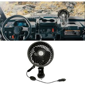 UTV Cab مروحة تبريد ولاعة السجائر سلك 12 فولت محرك هادئ 360 درجة مروحة محمولة قابلة للدوران متوافقة مع Polaris، Can am، CFMOTO، محور Hisun، Honda UTV، جرار، شاحنة (سرعتان) in Kuwait