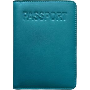 Black Basic Genuine Leather RFID Passport Cover