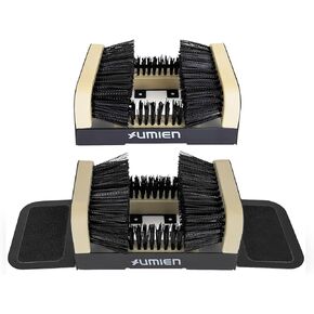 Umien™ Boot Scraper Outdoor Shoe Brush Set - 2 Pack Shoe Cleaner Brush, Boot Scrubber - Heavy Duty Shoe Cleaning, Extra Wide and Wide