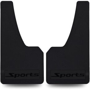 Universal Car Mud Flaps Rubber Mudguard Splash Guards Rubber Mudguard for Universal Sports Mud Flaps Guards Splash Front Or Rear Guards（Black）
