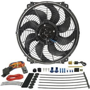 Derale 16016 16" Tornado Electric Fan, Black