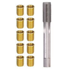Spark Plug Tap Inserts, Small Engine Repair Tools, Thread Repair Kit, High Speed Steel Tap, Spark Plug Thread Repair Tools, M12x1.25 Inserts M14x1.25 Tap 14mm Rethreaded Kit