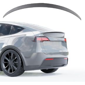 EVDANCE Spoiler for Model Y Tesla 2020-2024 Rear Trunk Spoiler Wing Carbon Fiber ABS Material OEM Rear Trunk Lip