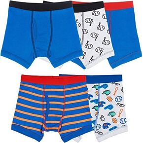 ملابس داخلية قصيرة للأولاد من Trimfit مصنوعة من القطن 100% بدون علامة بيسبول، 5 قطع، مقاس XL (10-12) in Kuwait