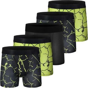 Boys Boxer Briefs Ultra Soft Tagless Breathable Mesh Performance Sport Big Boy Boxer Briefs with Fly 5Pack 14-16