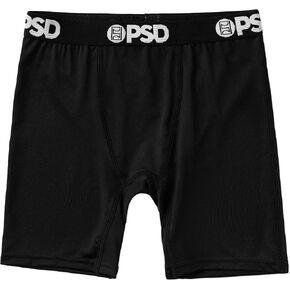 PSD Boy's Black Sld Yth Boxer Briefs, Black, L