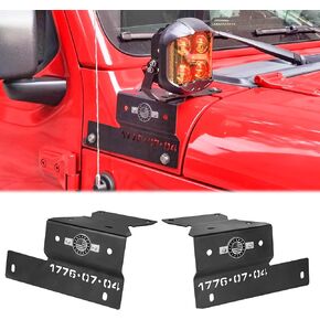 لـ Jeep Cowl Pillar Pod Light Mount على الزجاج الأمامي المكعب LED دعامات إضاءة لـ 2018-2023 Jeep Wrangler JL & Gladiator JT - زوج (لا يناسب طراز Gladiator Mojave) in Kuwait