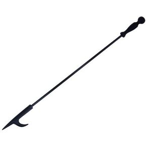 Rocky Mountain Goods Deluxe 27" Long Fireplace Poker - Single Piece Rod - Rust Resistant Black Finish - Heavy Duty Wrought Iron Steel - Decorative Look and Finish - Multi Use Tip - Indoor/Outdoor Use