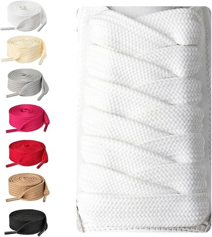 Booyckiy 2 Pairs 3/4'' Fat Laces for Sneakers, 36''-63''Length Jumbo Thick Shoe Laces Replacement Laces in Saudi Arabia