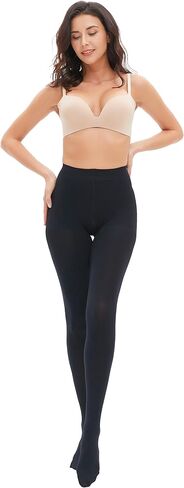Women's 100D Run Resistant Control Top Opaque Tights High Waist Pantyhose Soft & Elastic in Kuwait
