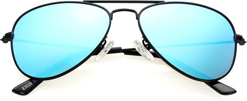 Kids Polarized Aviator Sunglasses for Litter Girls Boys Metal Frame Mirrored Lens Juniors Sun Glasses Age 3-8 in Saudi Arabia