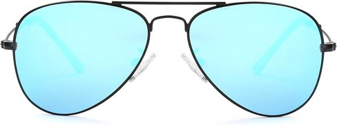 Kids Polarized Aviator Sunglasses for Litter Girls Boys Metal Frame Mirrored Lens Juniors Sun Glasses Age 3-8 in Saudi Arabia