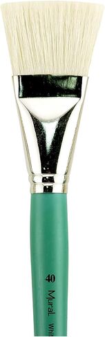 Creative Mark Mural Large Artist Brushes - Natural Hog Bristle Brushes for Acrylic & Watercolor Paint - Filbert # 30 in Saudi Arabia