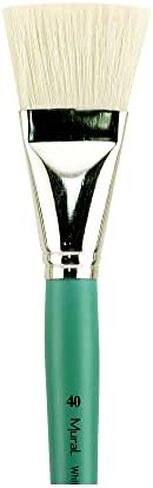 Creative Mark Mural Large Artist Brushes - Natural Hog Bristle Brushes for Acrylic & Watercolor Paint - Filbert # 30 in Saudi Arabia