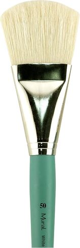 Creative Mark Mural Large Artist Brushes - Natural Hog Bristle Brushes for Acrylic & Watercolor Paint - Filbert # 30 in Saudi Arabia