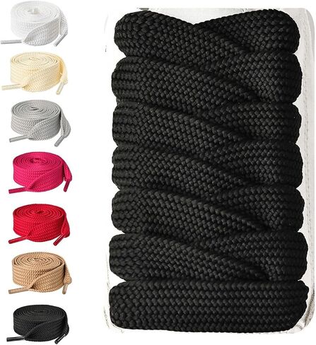 Booyckiy 2 Pairs 3/4'' Fat Laces for Sneakers, 36''-63''Length Jumbo Thick Shoe Laces Replacement Laces in Saudi Arabia