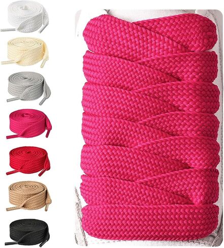 Booyckiy 2 Pairs 3/4'' Fat Laces for Sneakers, 36''-63''Length Jumbo Thick Shoe Laces Replacement Laces in Saudi Arabia