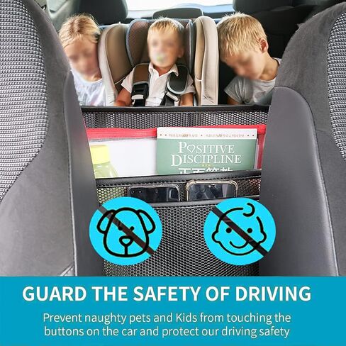 Car Net Pocket Handbag Holder Between Front Seats,Car Mesh Handbag Holder Car Front Seat Storage Organizer Car Purse Holder for Phone Documents keys,Barrier of Backseat Kids Pet in Saudi Arabia