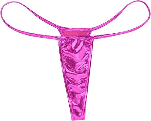 Women's Metallic Micro Back G-String Thong Low Rise Panties underwear in Saudi Arabia