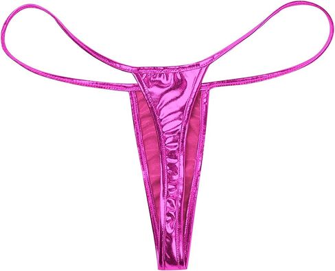 Women's Metallic Micro Back G-String Thong Low Rise Panties underwear in Saudi Arabia