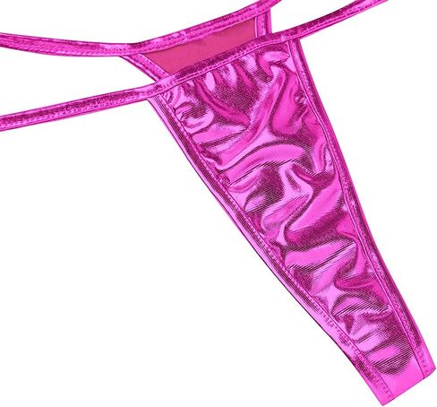 Women's Metallic Micro Back G-String Thong Low Rise Panties underwear in Saudi Arabia