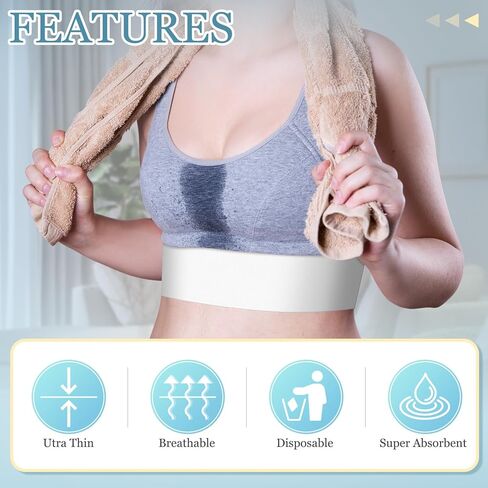 200 قطعة بطانات العرق الصدرية المتاح تحت الثدي امتصاص العرق منصات البرازيلي بطانات Underboob وسادة العرق للنساء طفح العرق in Kuwait