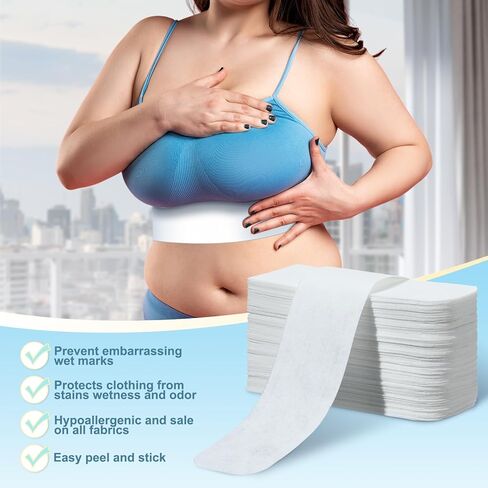 200 قطعة بطانات العرق الصدرية المتاح تحت الثدي امتصاص العرق منصات البرازيلي بطانات Underboob وسادة العرق للنساء طفح العرق in Kuwait