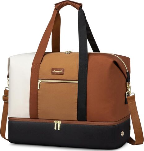 LOVEVOOK Travel Duffle Bag, Weekender Overnight Bag For Women With Shoe Compartment, Large Carry-on Bag For Airline With Wet Pocket, Gym Bag, Hospital Tote Bag in Saudi Arabia