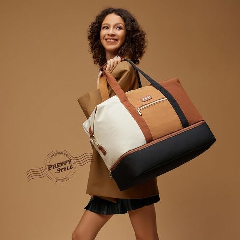 LOVEVOOK Travel Duffle Bag, Weekender Overnight Bag For Women With Shoe Compartment, Large Carry-on Bag For Airline With Wet Pocket, Gym Bag, Hospital Tote Bag in Saudi Arabia
