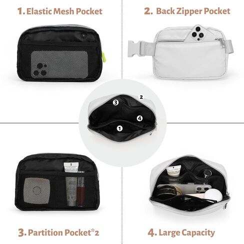 Belt Bag for Women Crossbody Fashion Waist Packs with Adjustable Strap, Waterproof Fanny Packs for Running Hiking Cycling Traveling in Saudi Arabia