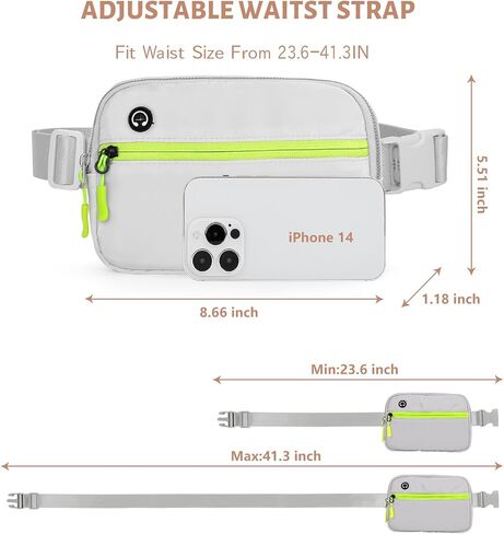 Belt Bag for Women Crossbody Fashion Waist Packs with Adjustable Strap, Waterproof Fanny Packs for Running Hiking Cycling Traveling in Saudi Arabia