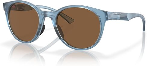 Oakley Women's OO9474 Spindrift Round Sunglasses, Matte Carbon/Prizm Sapphire Polarized, 52 mm in Kuwait