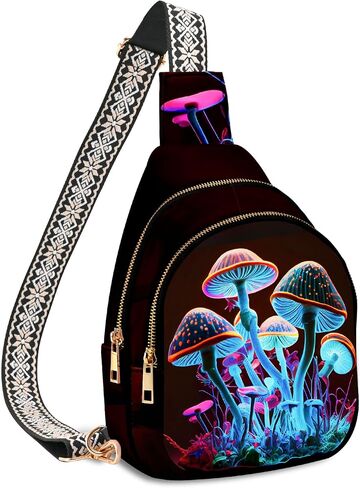 Tiger Small Leather Sling Bag for Women Crossbody Fanny Pack Travel Casual Chest Bag with Adjustable Strap in Saudi Arabia