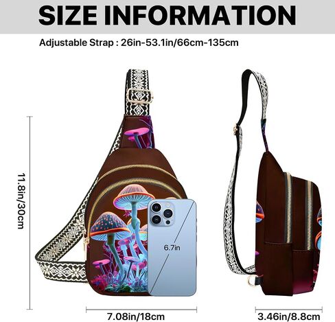 Tiger Small Leather Sling Bag for Women Crossbody Fanny Pack Travel Casual Chest Bag with Adjustable Strap in Saudi Arabia