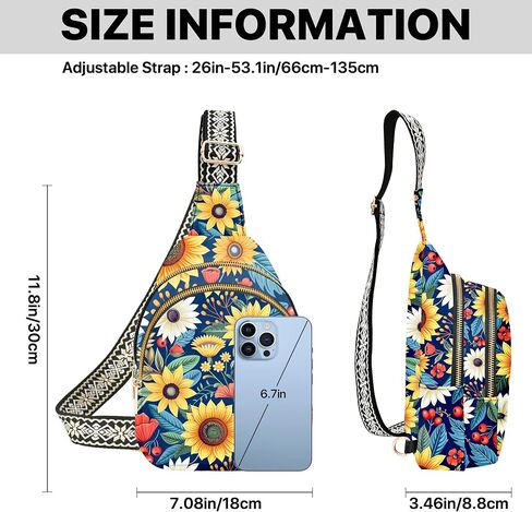 Tiger Small Leather Sling Bag for Women Crossbody Fanny Pack Travel Casual Chest Bag with Adjustable Strap in Saudi Arabia
