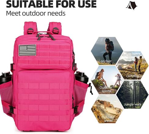 Military 45L Tactical Assault Backpack 3 day assault pack with Molle Waterproof backpack Rucksack for Tactical Backpacks in Kuwait