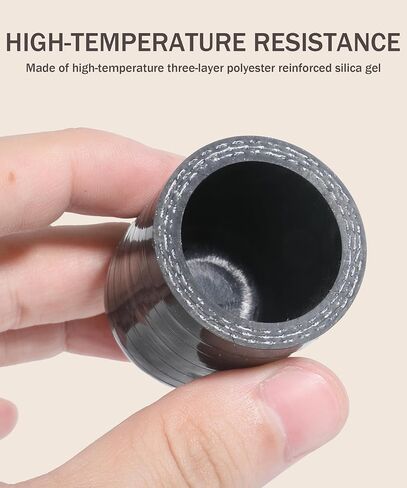 Coolant Cap,Coolant Cap for Car,Silicone Coolant Cap with Clamp,Car Accessories Intake Vacuum Hose End Plug,Car Coolant Cap for Coolant Heater Bypass Vacuum Water Port (Black, 3/8" (9.5mm)) in Saudi Arabia