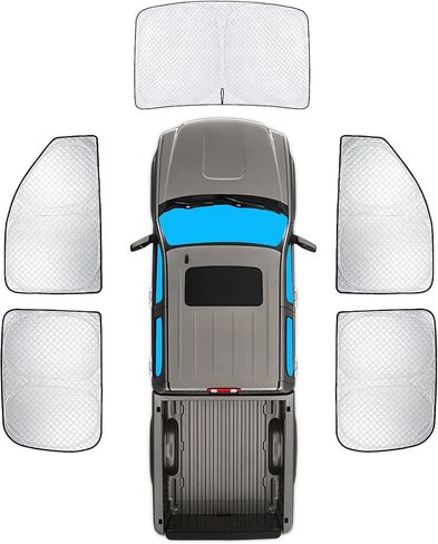 KMF 8pcs Full Window Sun Shade Custom Fit for Mitsubishi Outlander 2022-2025 Accessories(NOT for Outlander Sport) Privacy Car Window Covers for Windshield Side Rear, UV Block and Blackout for Camping in Saudi Arabia