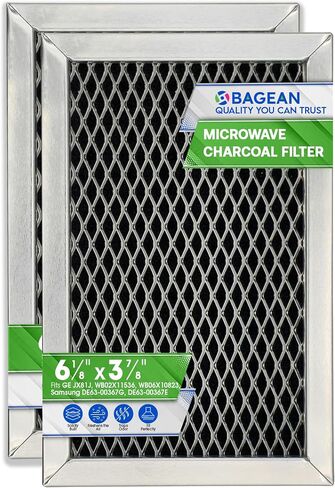 Microwave Charcoal Filter 6.15" x 3.95" for JX81J WB02X11536 WB06X10823 GE Microwave Filter Replacement - Vent Carbon Filter Freshens and Filters Kitchen Air in Over-The-Range Oven Stove Fan (2-Pack) in Kuwait